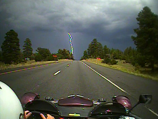 Lightning up ahead